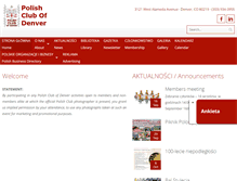 Tablet Screenshot of polishclubofdenver.com